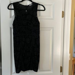 FREE PEOPLE Black Velour Floral Dress